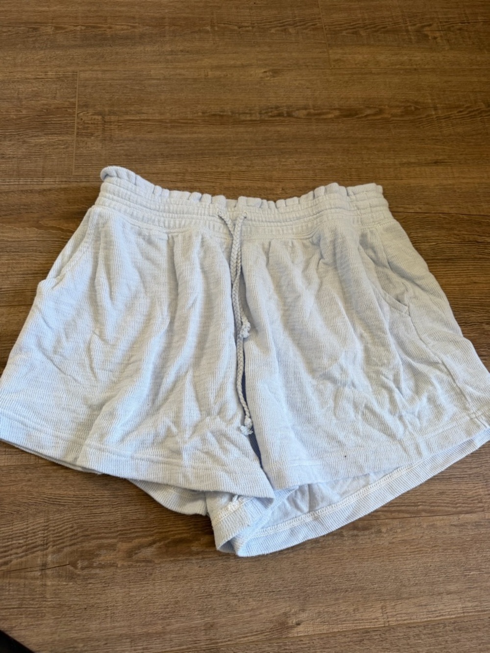 aerie Light Blue Terry Drawstring Lounge Shorts